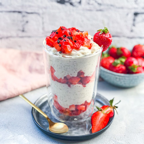 Milchreis mit Erdbeeren