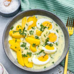 Senfeier mit Kartoffeln