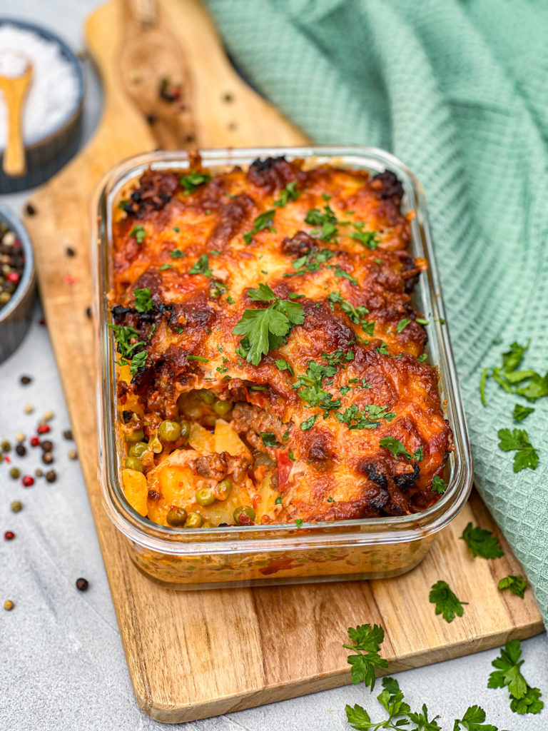 Erbsenauflauf mit Kartoffeln